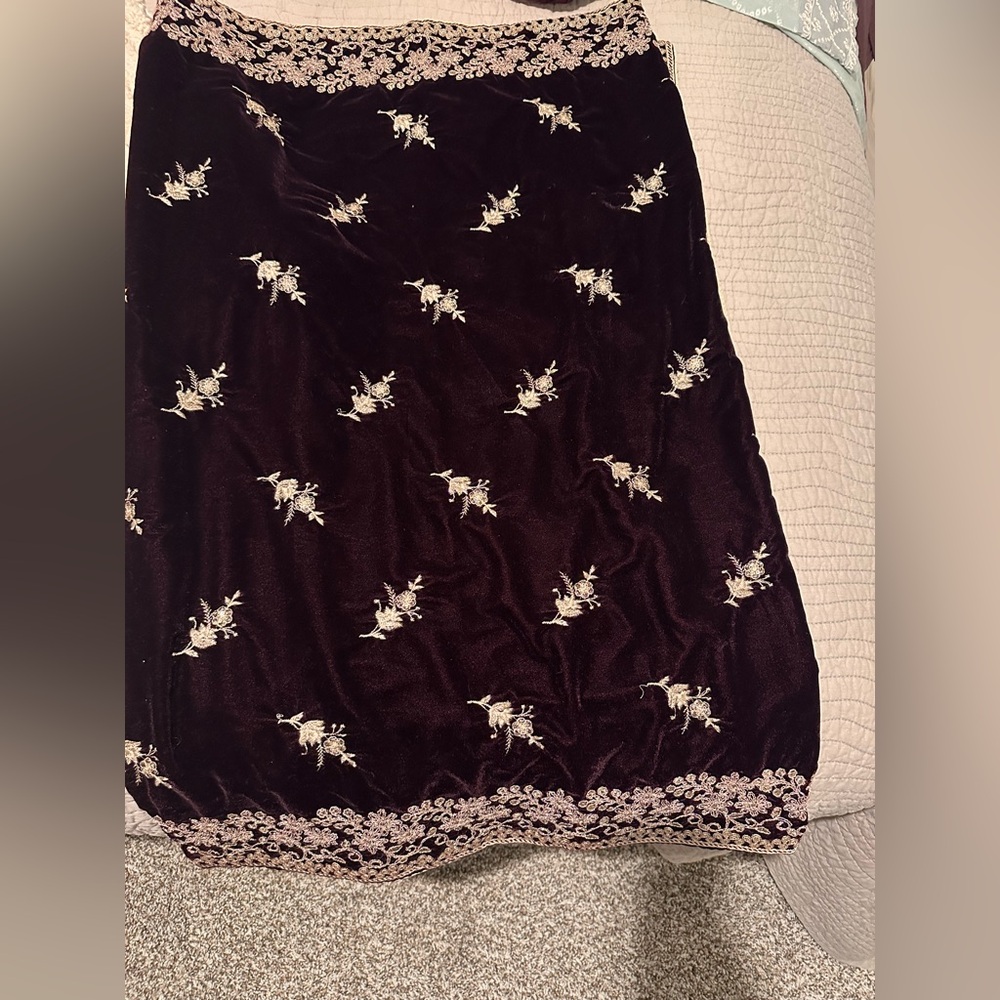 Winter embroidered shawl